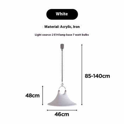 Striped Painted Art Horn Chandelier Retractable Bedside Chandelier