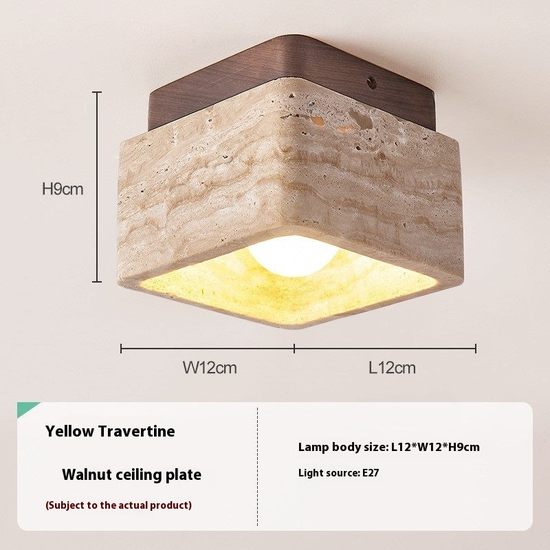 Silent Wind Aisle Balcony Yellow Hole Black Cave Stone Ceiling Light
