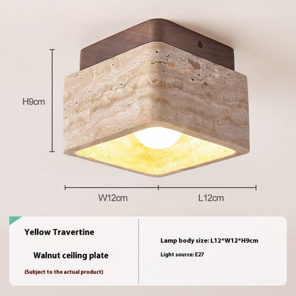 Silent Wind Aisle Balcony Yellow Hole Black Cave Stone Ceiling Light