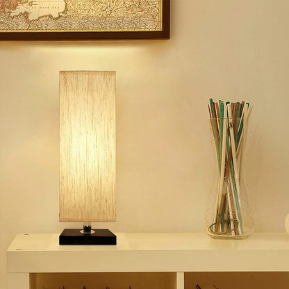 Modern Simple Square Cloth Covered Table Lamp 110V