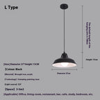 Modern Black Metal Pendant Lamp