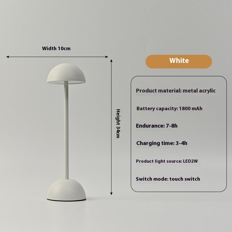 High Foot Metal Mushroom Table Lamp Bar Bedside Ambience Light