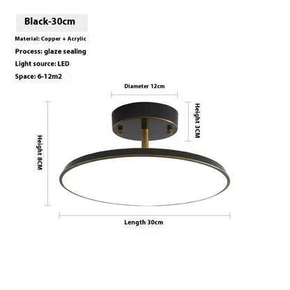 Copper Rotatable Small Ceiling Aisle Light