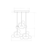 Nordic Glass Bubble Pendant Chandelier LED