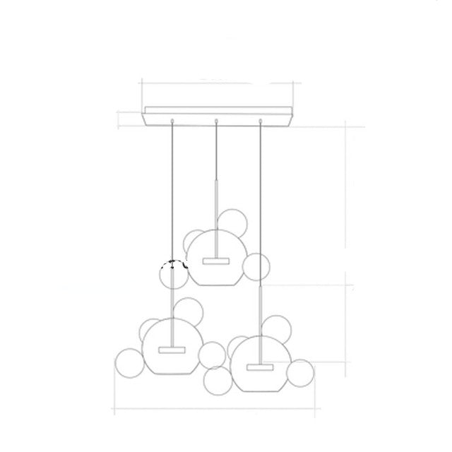 Nordic Glass Bubble Pendant Chandelier LED