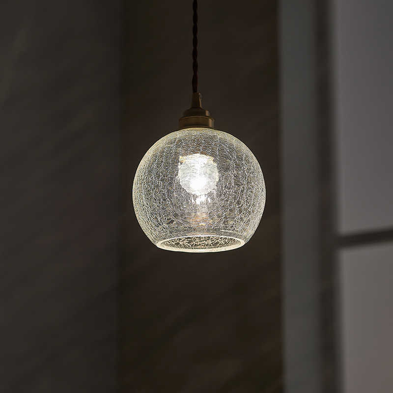 Retro Simple Brass Glass Ball Chandelier