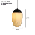 Retro Industrial Cream Pendant Light with Iron Frame