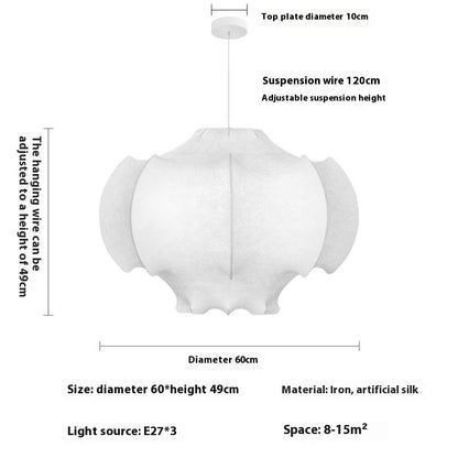 Master Bedroom Silk Chandelier French Retro Cream Style Lamps