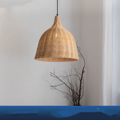 Japanese Restaurant Chandelier Bamboo Rattan Quiet Wind Zen