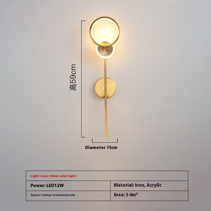 Creative Bedroom Bedside Lamp Modern Minimalist Wall Lamp