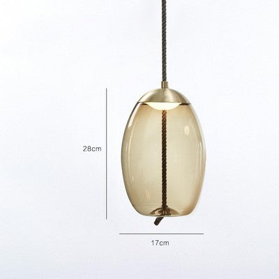 Modern Glass Pendant Chandelier with LED Light