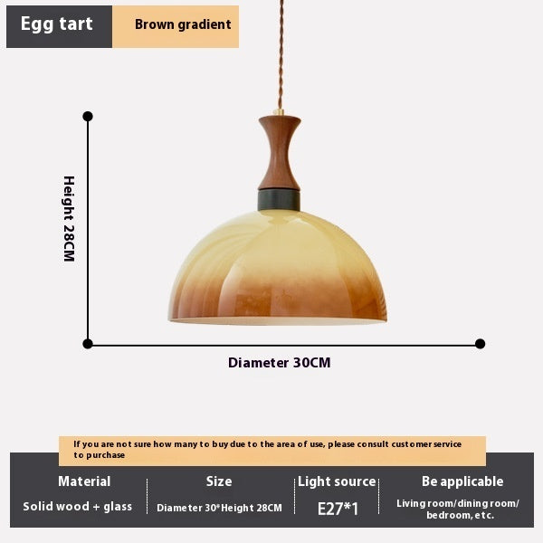 Restaurant Pendant Light Retro Glass Bedroom