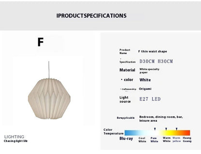 Minimalist Creative Foldable Origami Lantern Chandelier