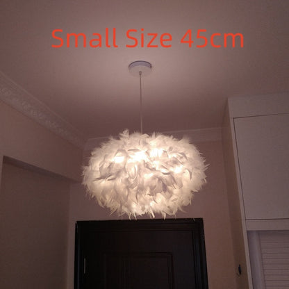 Living Room Simple Modern Bedroom Feather Chandelier