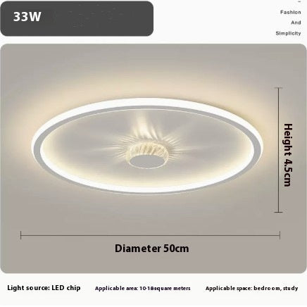 Bedroom Ceiling Lamp Simple Modern Study Lamp Personality Creative Round Cozy And Romantic