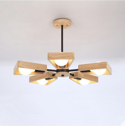 Nordic Creative Solid Wood Art Chandelier