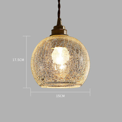 Retro Simple Brass Glass Ball Chandelier
