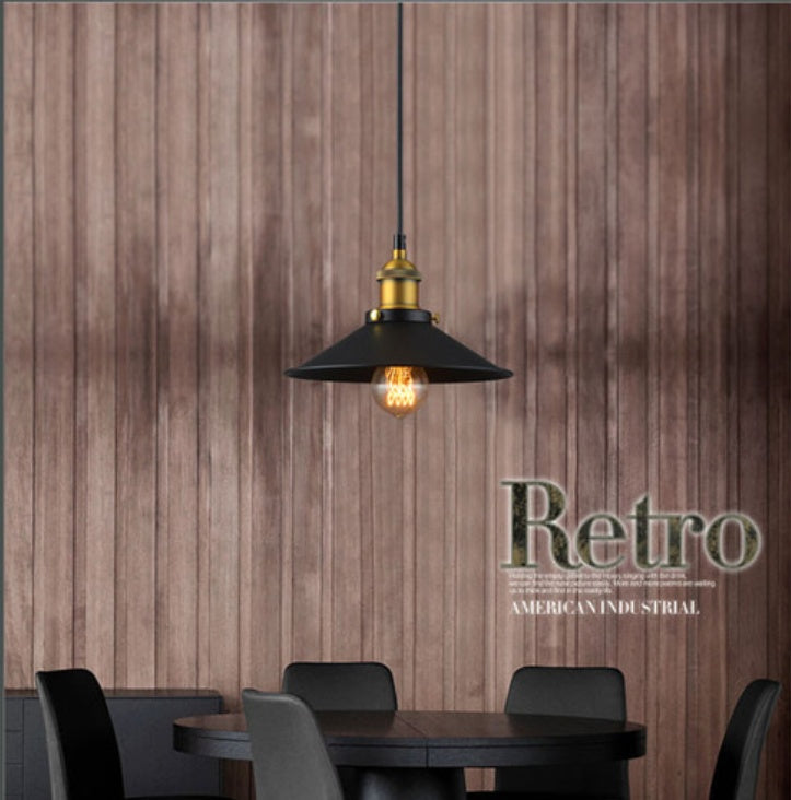 Rustic Iron Cone Pendant Light Industrial