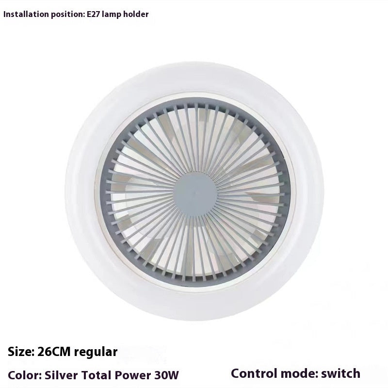 Intelligent Remote Control Led Fan Light E27 Screw Adjustable Light