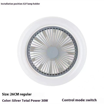 Intelligent Remote Control Led Fan Light E27 Screw Adjustable Light