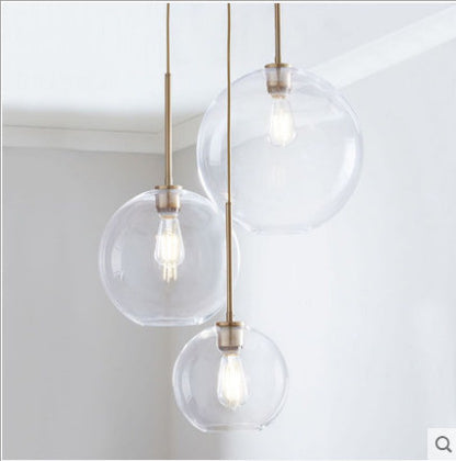 New Nordic living room bedroom bedside glass chandelier