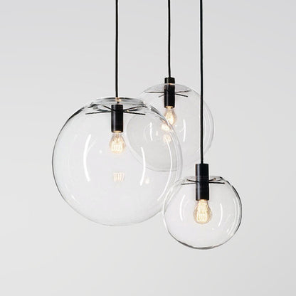 Nordic Postmodern Minimalist Transparent Glass Chandelier