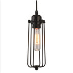 Retro Iron Cage Pendant Light Black