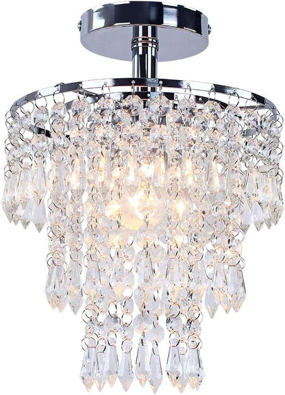 Small Crystal Chandelier Led Crystal Ceiling Lights 3 Tiers Crystal