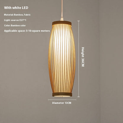 Internet Celebrity Bamboo Woven Dining Room Lantern Bamboo Artwork Chandelier