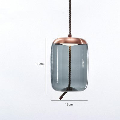 Modern Glass Pendant Chandelier with LED Light