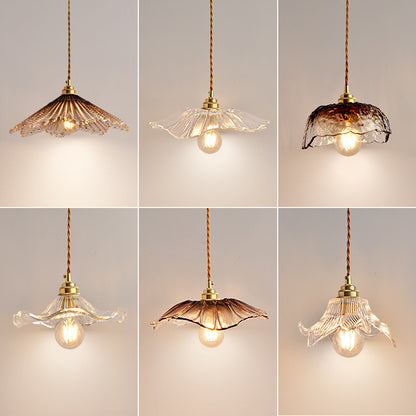 Japanese Glass Dining Room Bedside Chandelier Corridor Light Ceiling Lamp