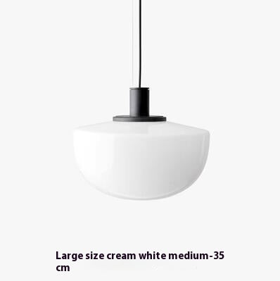 Designer Simple Milky White Glass Single-head Droplight