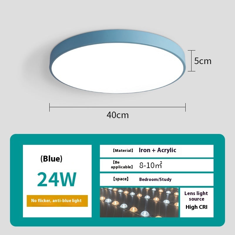 Led Ceiling Light Simple Living Room Round Nail Lamp For Domestic Use
