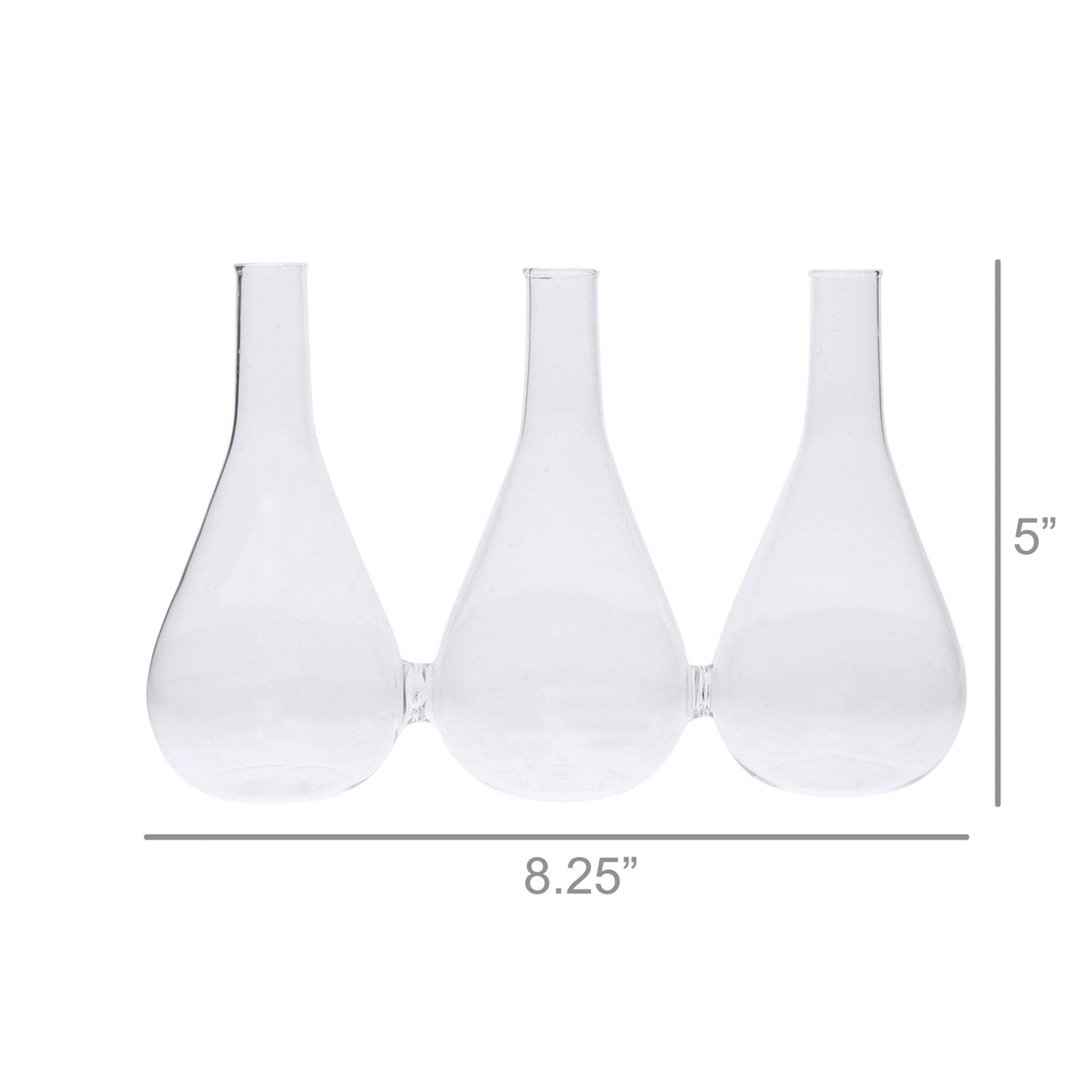 5" Clear Bud Crystal Glass Table Vase