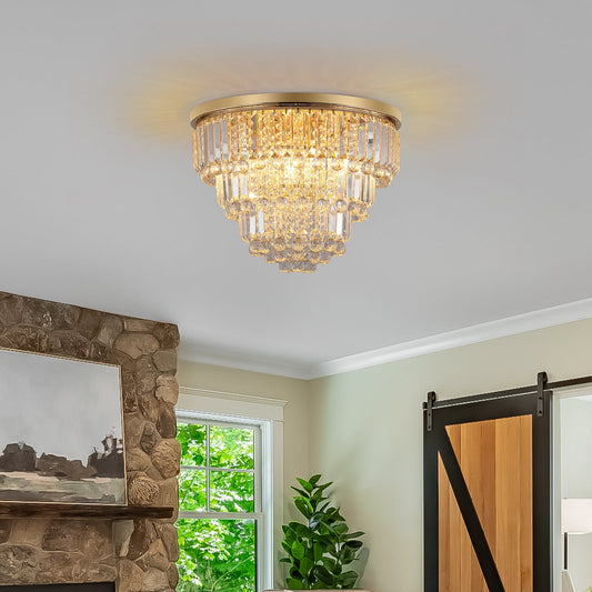 Gold luxury modern style crystal lights,large ceiling