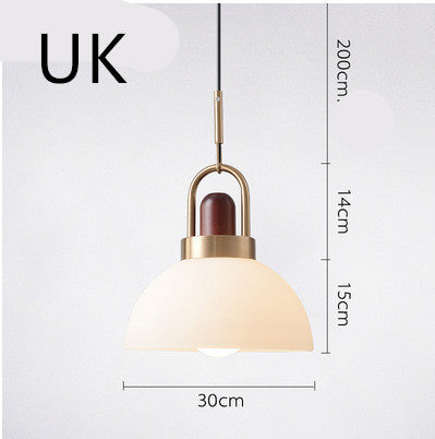 Bedroom bedside balcony ball glass chandelier