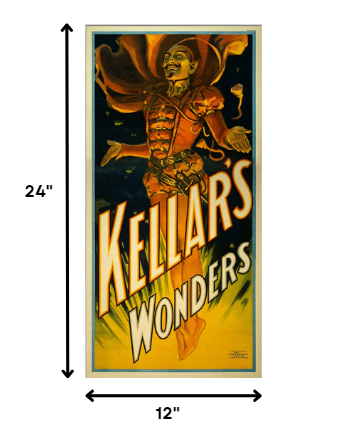36" X 72" Keller's Wonders Vintage Magic Poster Wall Art