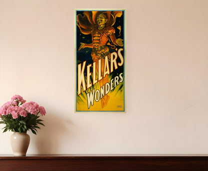 36" X 72" Keller's Wonders Vintage Magic Poster Wall Art
