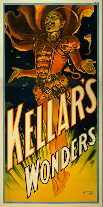 36" X 72" Keller's Wonders Vintage Magic Poster Wall Art
