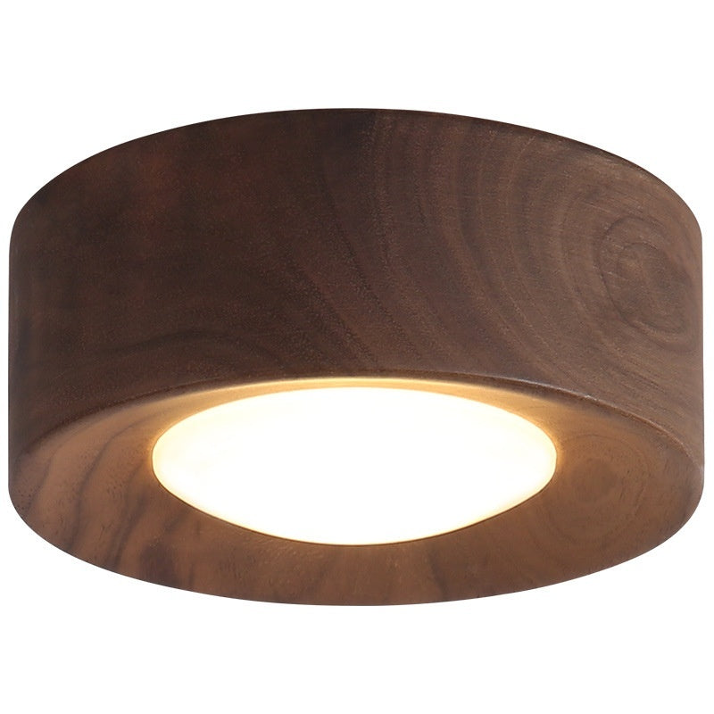 Chinese Style Light Luxury Walnut Retro Ceiling Spotlight