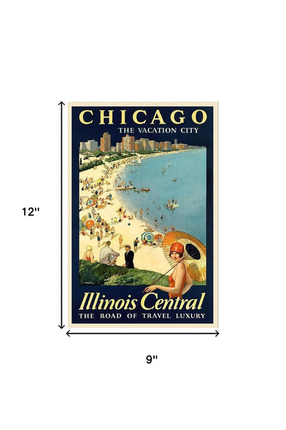 Vintage 1929 Chicago Vacation Travel Unframed Print Wall Art