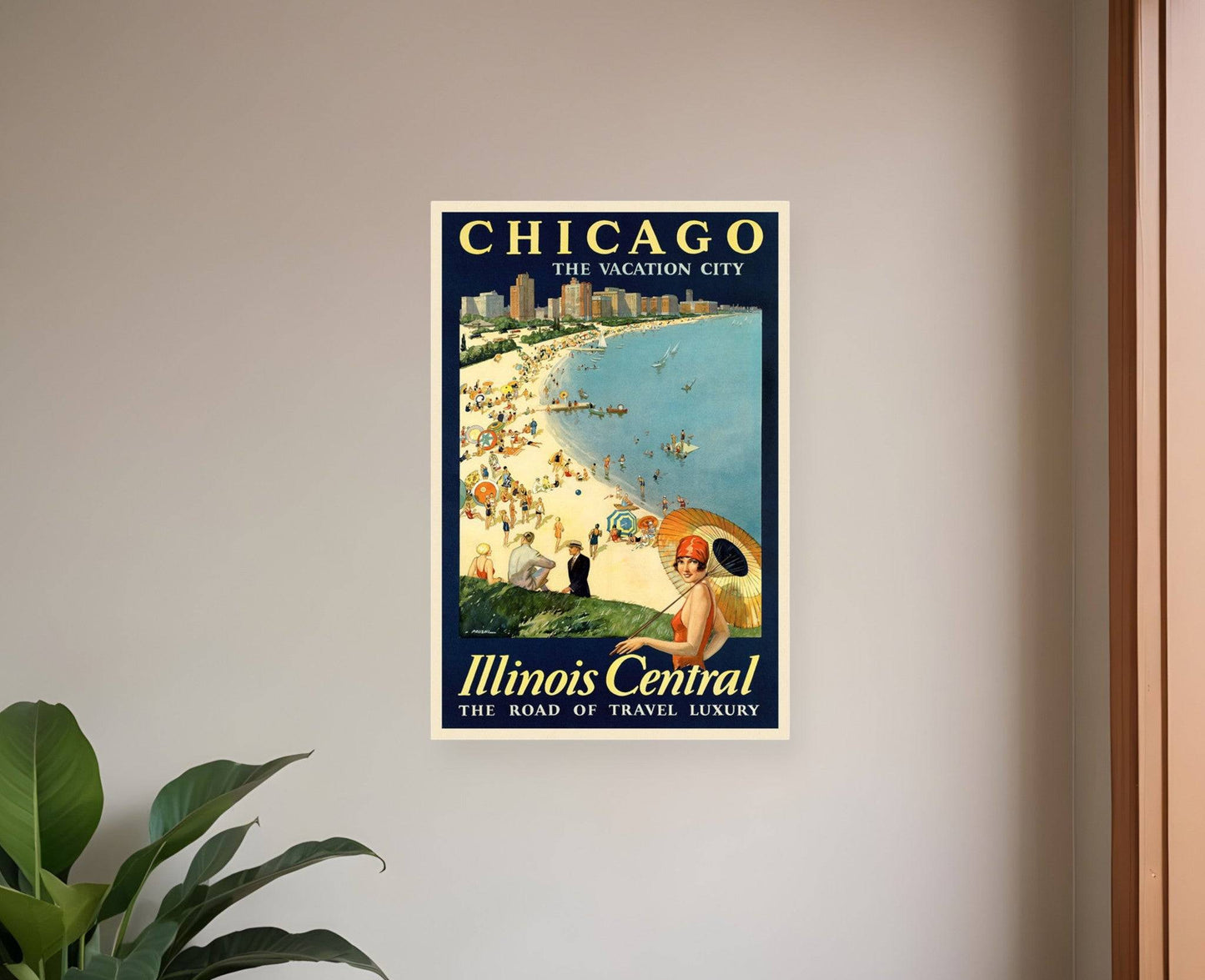 Vintage 1929 Chicago Vacation Travel Unframed Print Wall Art