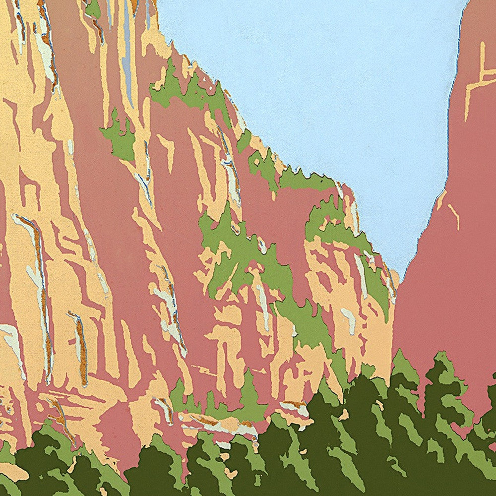 24" x 32" Zion National Park c1938 Vintage Travel Poster Wall Art
