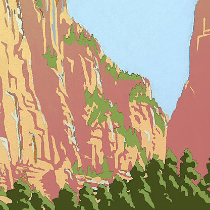 24" x 32" Zion National Park c1938 Vintage Travel Poster Wall Art