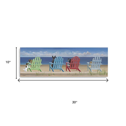 Dogs at the Beach Unframed Wall Art
