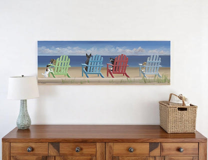 Dogs at the Beach Unframed Wall Art