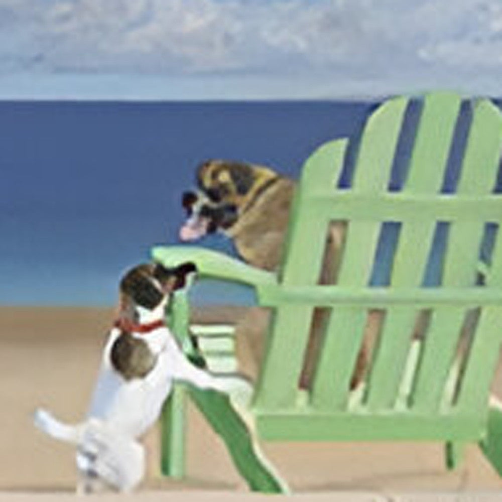Dogs at the Beach Unframed Wall Art