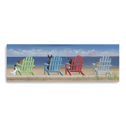 Dogs at the Beach Unframed Wall Art