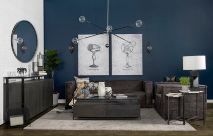 12" Gray And White Abstract Cylinder Crystal Glass Table Vase