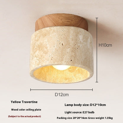 Silent Wind Aisle Balcony Yellow Hole Black Cave Stone Ceiling Light